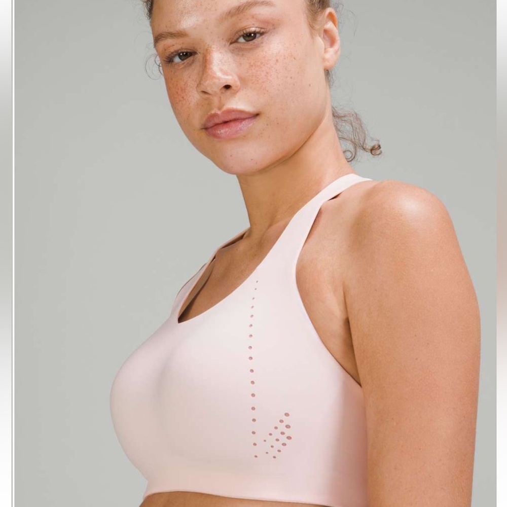 lululemon athletica Pale Pink Seamless Laser-Cut Sports Bra